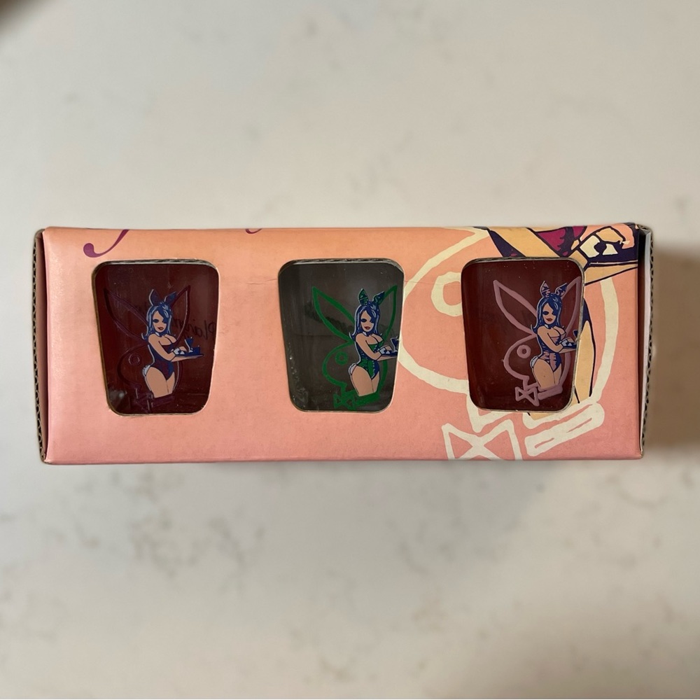 Playboy shot glasses, set of 3